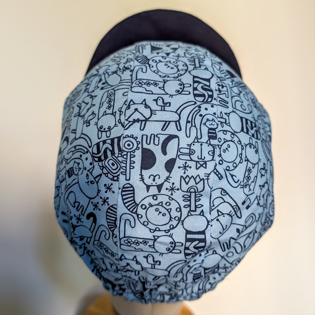 cycling cap blue cat